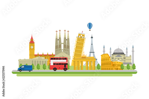 countries structures design and nice cityscape