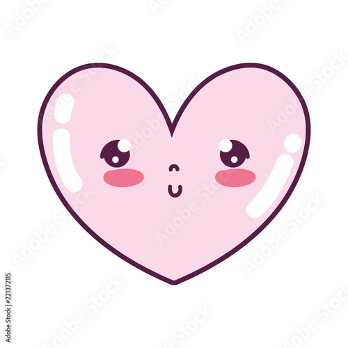 kawaii cute heart facial expression