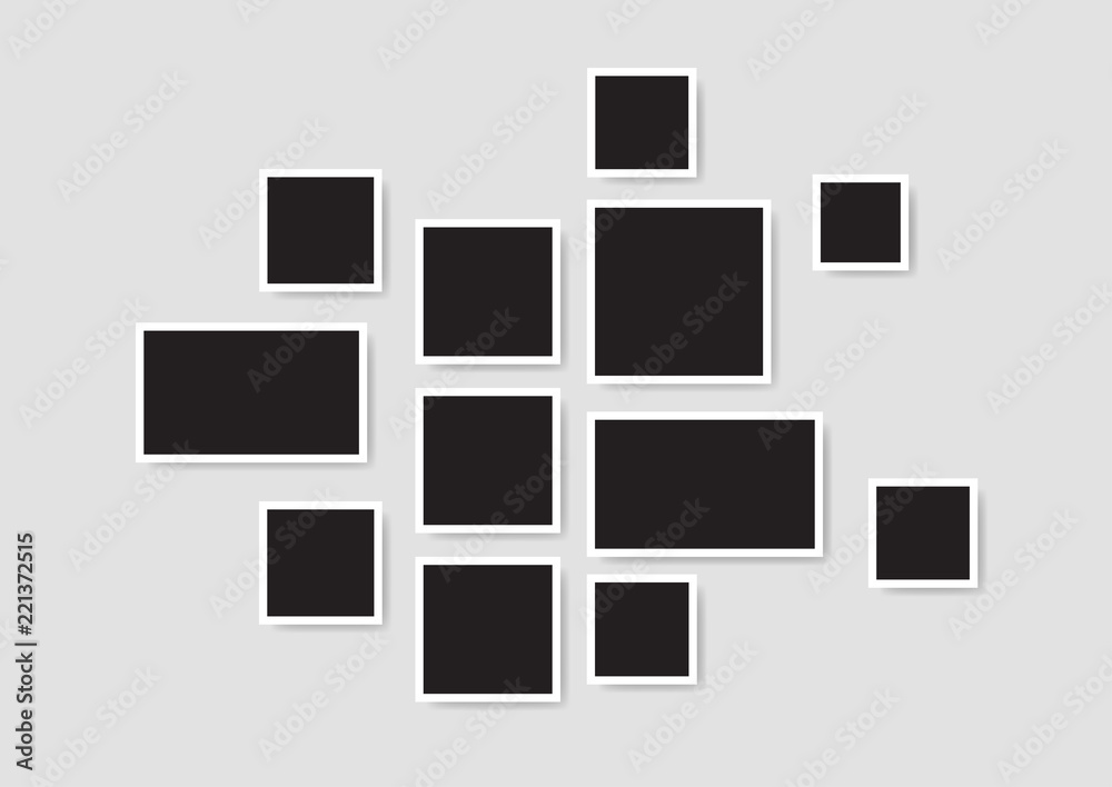 Templates photo collage image frames for photo or Picture montage. Picture montage abstract. Vector illustration Templates photo collage image frames for photo or Picture montage. Picture montage abstract. Vector illustration