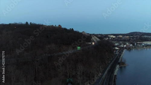 Flying Over Hudson River and Towards Peekskill in Westchester County photo