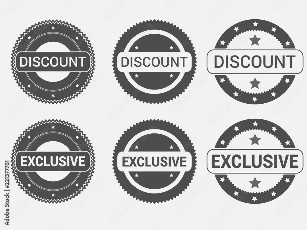 Fototapeta premium 6312156 Exclusive offer and discount. Badge of medal or sticker, seal.