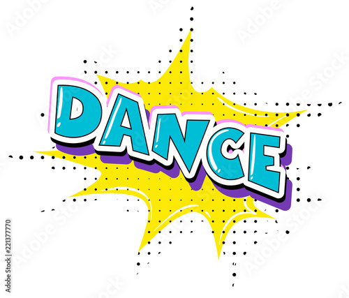 Fun dance retro text