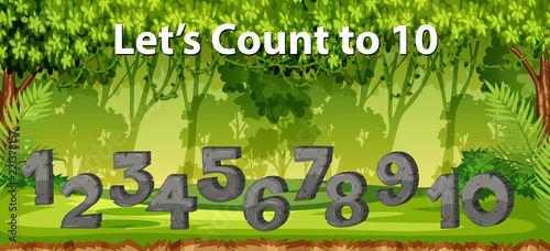 lets count to 10 jungle scene