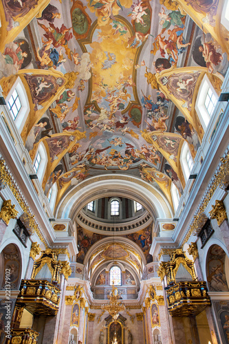 Ljubljana cathedral ceiling painting art Slovenia 