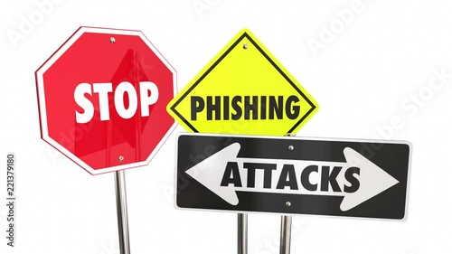 Stop Phishing Attacks Email Spam Warning Signs 3d Animation