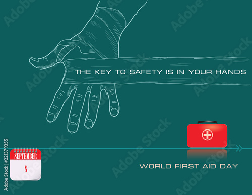 Post card World First Aid Day