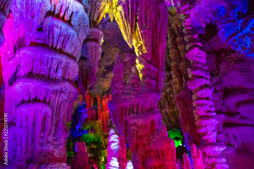  Beautiful view in the stalactite cave