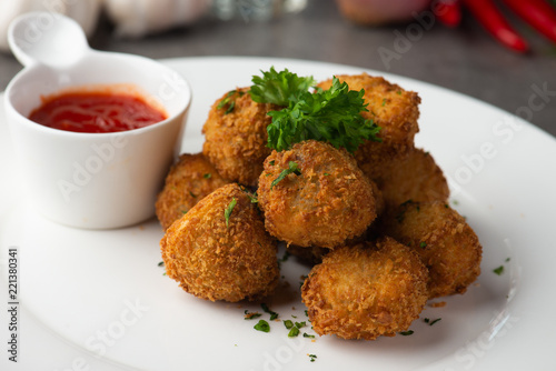 deep fried meatballs