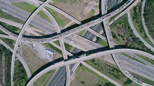 Atlanta Spaghetti Junction Freeways Aerial Top View