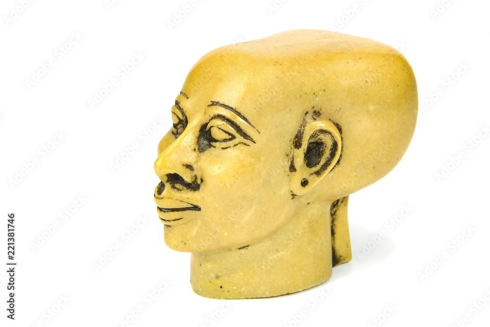 Stone sculpture of Cleopatra on an isolated background Stone sculpture of Cleopatra on an isolated background