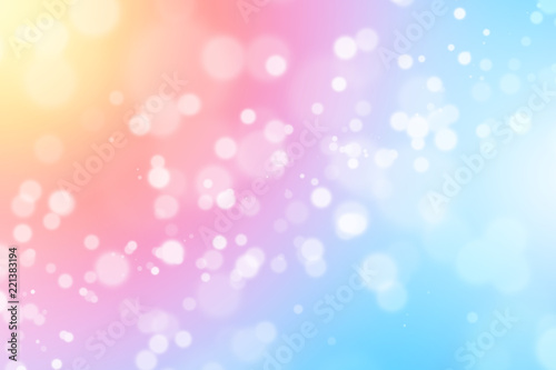 Colorful pastel bokeh beautiful glitter sparkle background abstract blurred soft light. element for design.