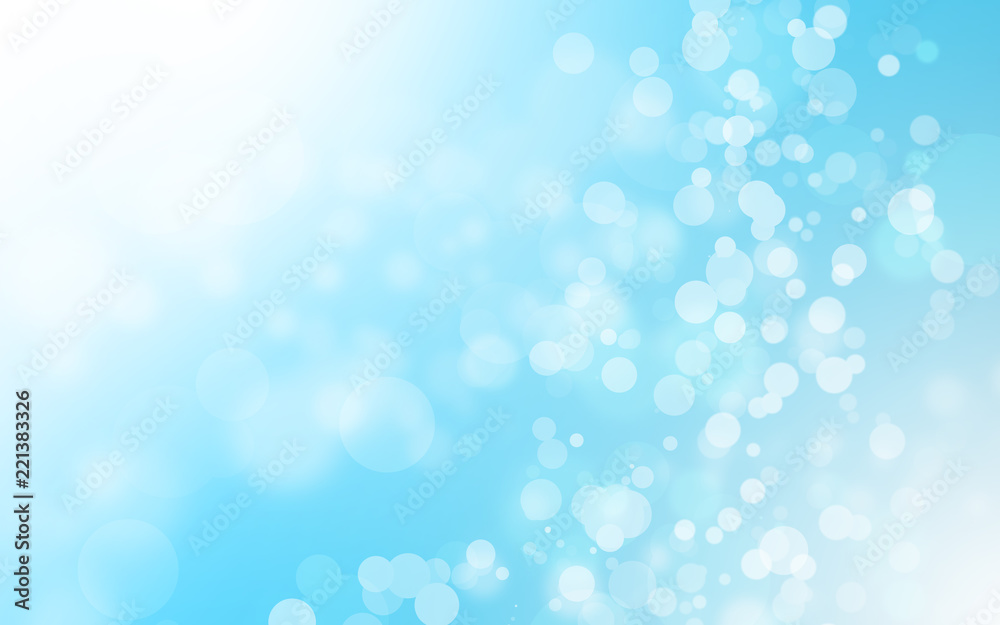 Blue bokeh light background beautiful bright blurred glitter effect. decoration for your design