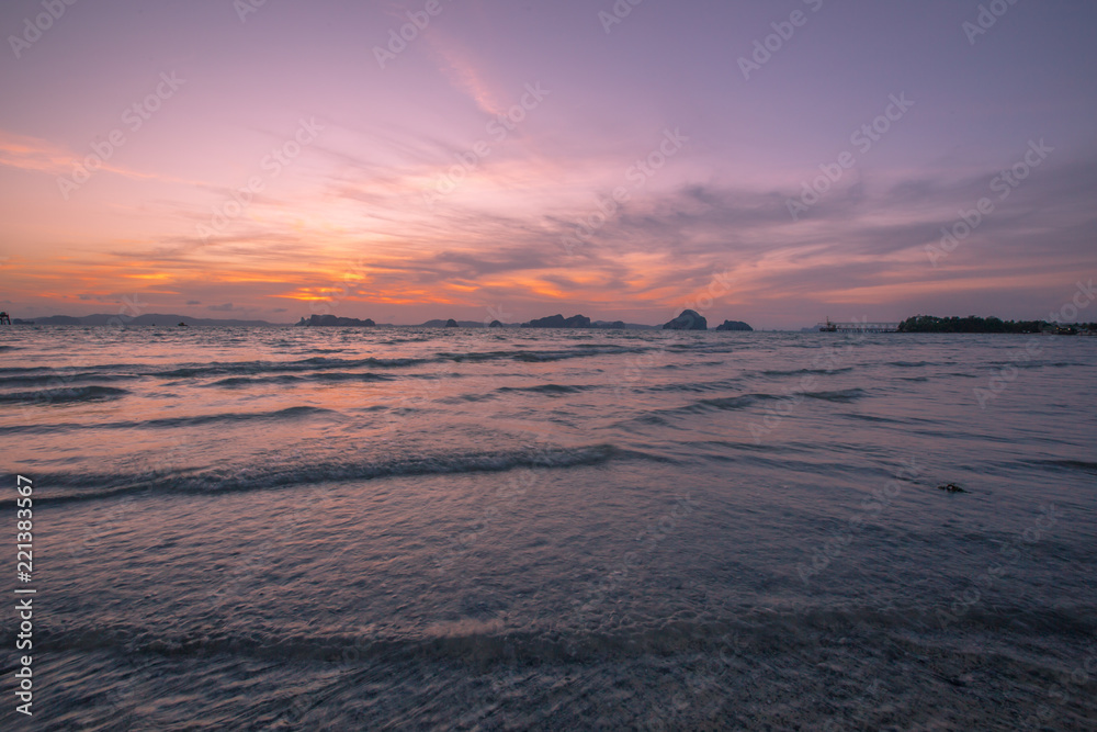 An intimate view of the sea with a beautiful evening light, which constantly changes color and time. Seasonal, mineral mining in the sea to use energy. An intimate view of the sea with a beautiful evening light, which constantly changes color and time. Seasonal, mineral mining in the sea to use energy.