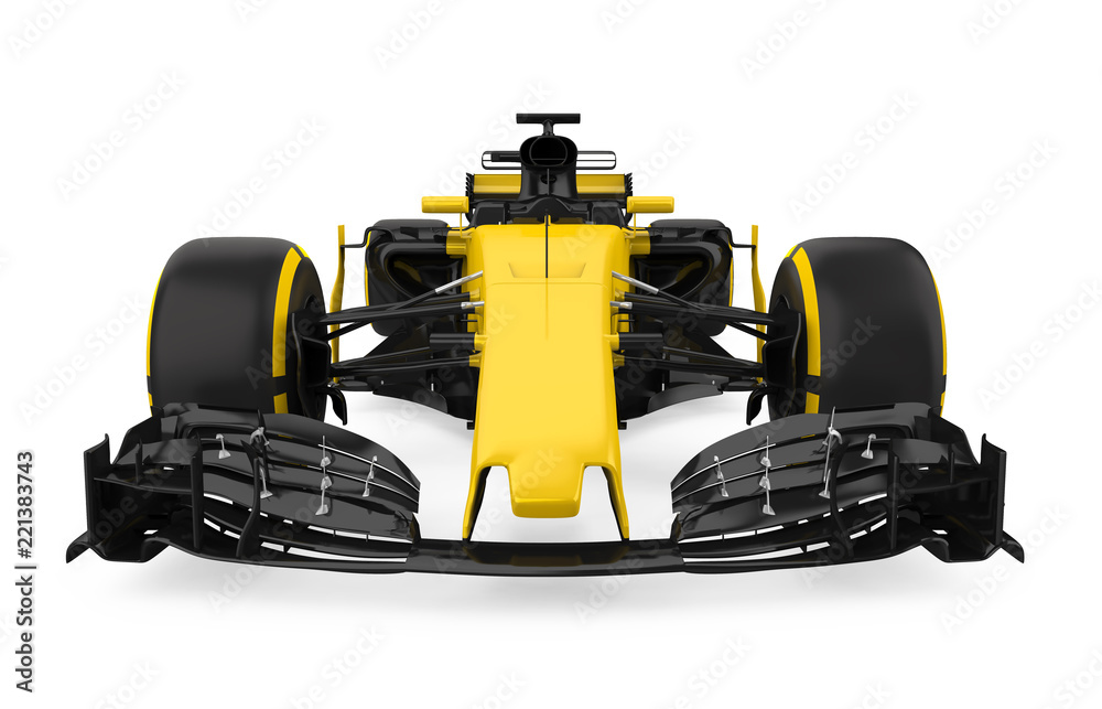 Formula One Race Car Isolated