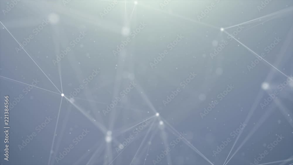 92. Abstract rendering of chaotic plexus structure lines and polygonal spheres Connection. Futuristic shape. Network Technology concept. Modern motion graphic Seamless Loop Background.