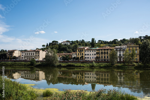 view of the river and bridge Florence Italy