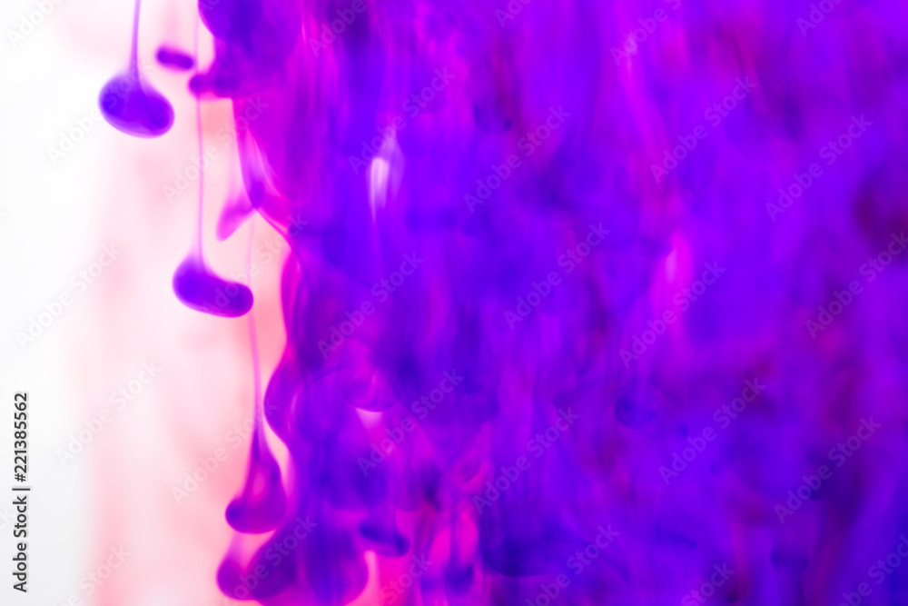 Fototapeta premium Purple ink in the water.