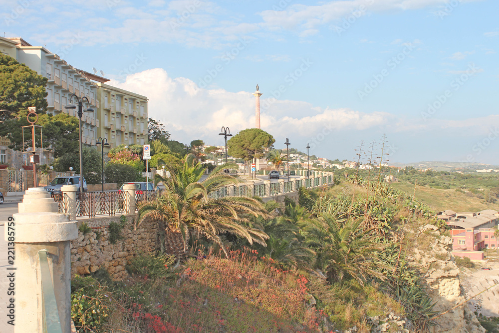 Fototapeta premium Paysage de Sicile, ville de Sciacca