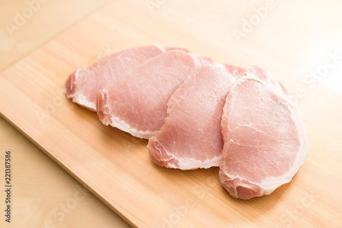 Raw fresh pork belly