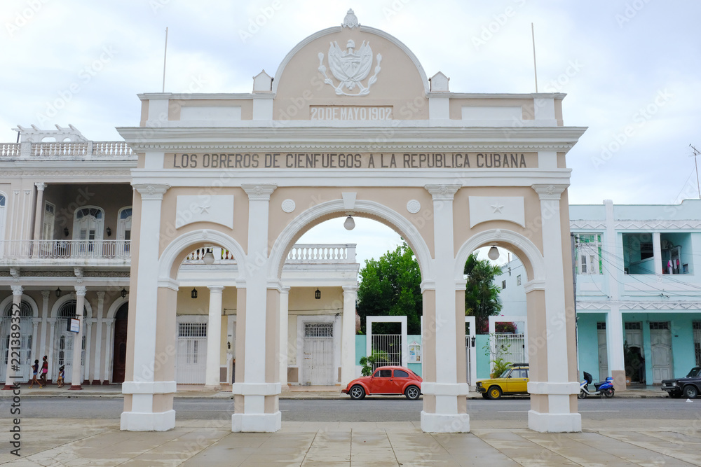 Arco de Triunfo, a triumphal arch in Cienfuegos,  CUBA