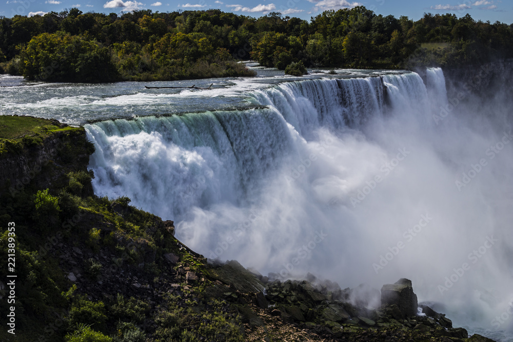 Niagara Falls seen from observation bridge