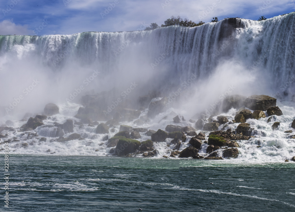 Niagara Falls panoramic seen from Maid of the Mist