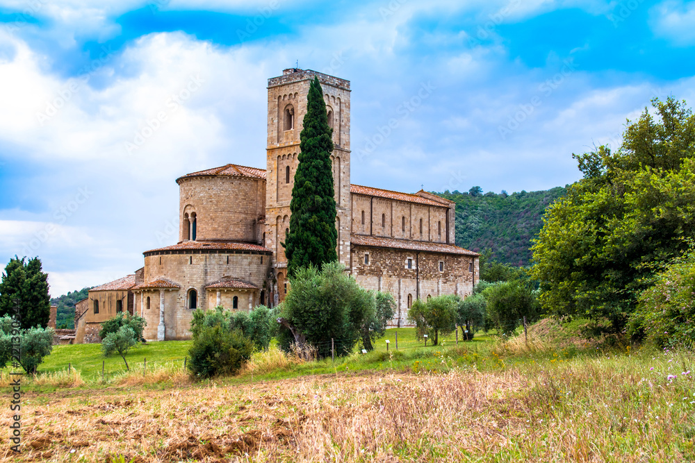 The Abbey of Sant'Antimo in Italy