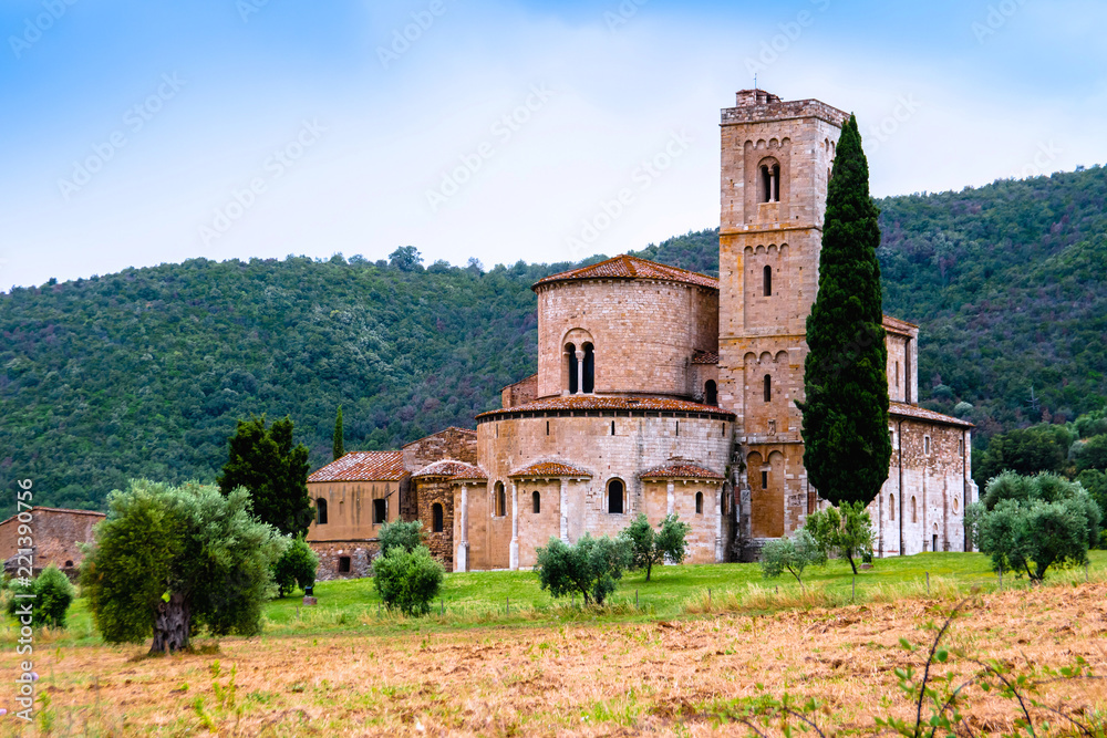 The Abbey of Sant'Antimo in Italy The Abbey of Sant'Antimo in Italy