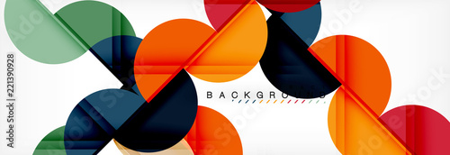 Circle abstract background, geometric illustration