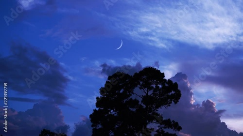 Setting with the moon 1