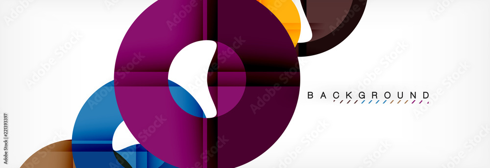 Colorful rings on grey background, modern geometric pattern design. Vector business or technology presentation design template, brochure or flyer pattern, or geometric web banner Colorful rings on grey background, modern geometric pattern design. Vector business or technology presentation design template, brochure or flyer pattern, or geometric web banner