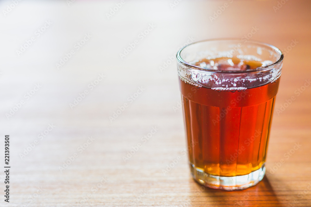 Black Masala Tea in the Glass Tea Cup Black Masala Tea in the Glass Tea Cup