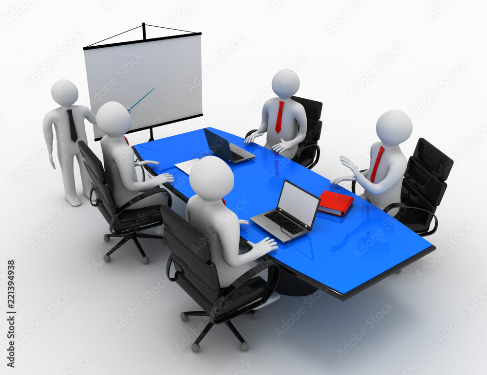 3d man business meeting 3d man business meeting