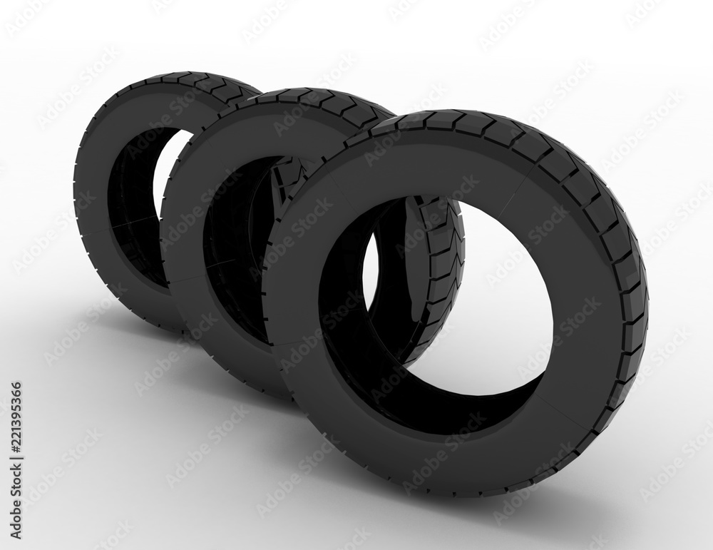 Obraz premium tire concept. 3d rendered illustration