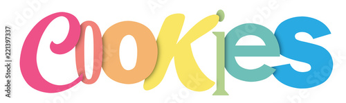 COOKIES rainbow letters banner
