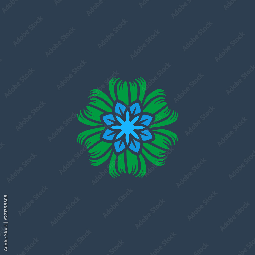 nature flower logo design, icon symbol template vector illustration nature flower logo design, icon symbol template vector illustration