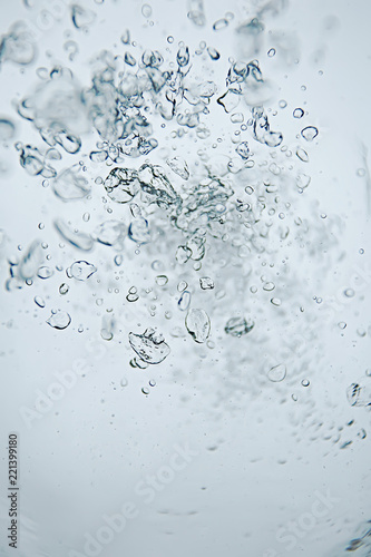 underwater texture air bubbles diving / view from under the water up, underwater background © kichigin19