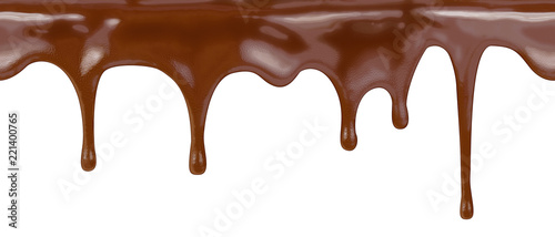 chocolate seamless pattern on white background with clipping path