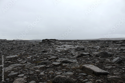 lava blocks formations in Iceland