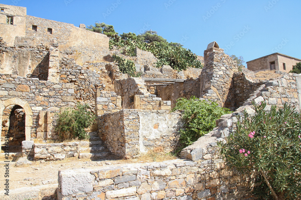 Ruinen auf Spinalonga, Kreta / Griechenland