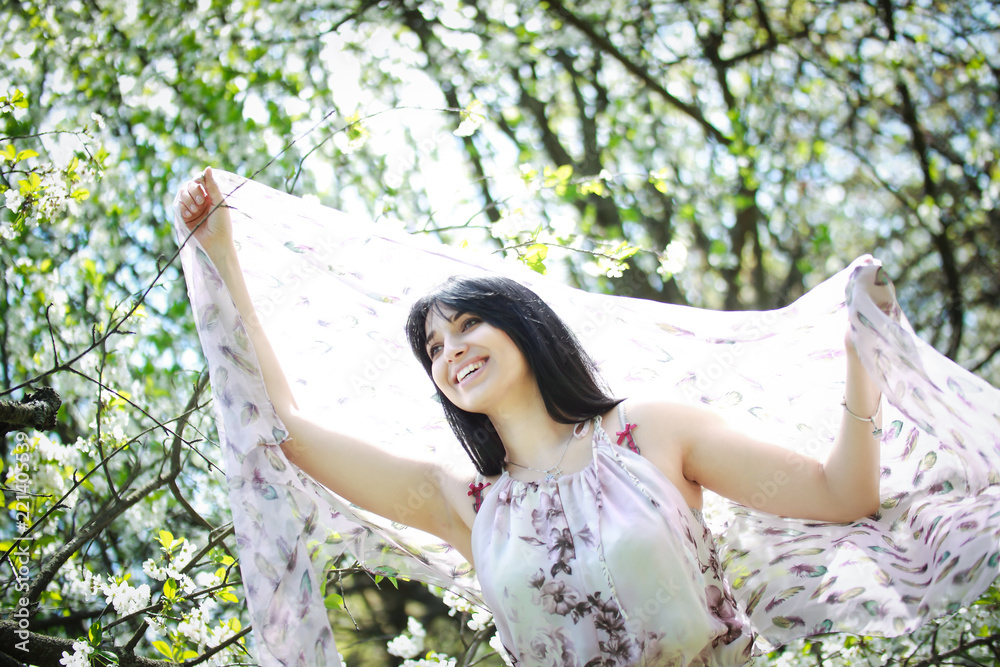 Beautiful girl on the meadow Beautiful girl on the meadow