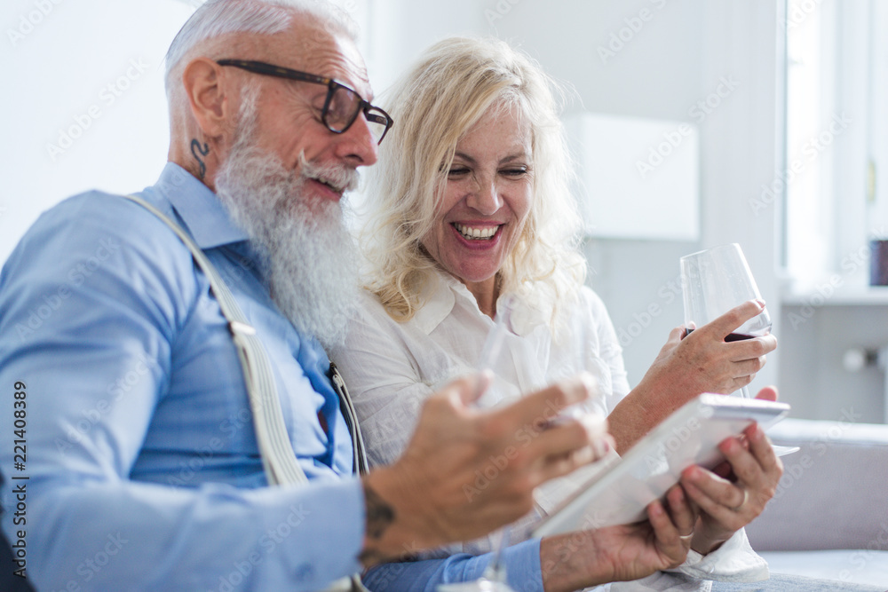 Senior couple lifestyle moments at home Senior couple lifestyle moments at home