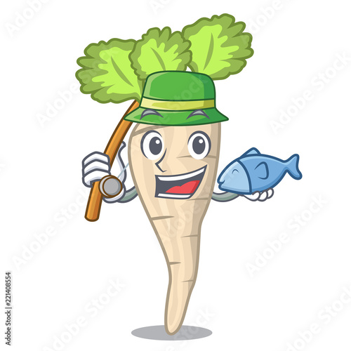 Fishing fresh parsnip roots on a mascot
