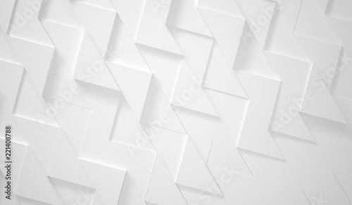White Zig Zag Futuristic Background (3d illustration)