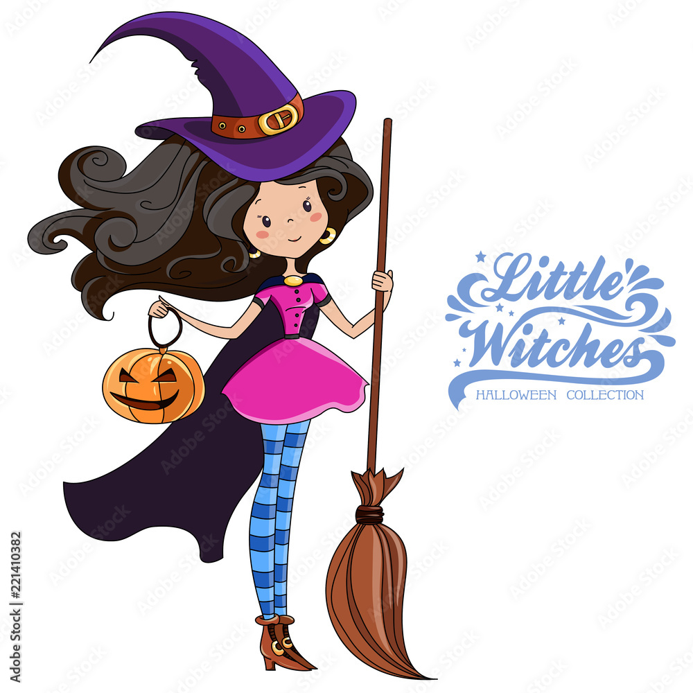 Little Witch. Halloween Print
