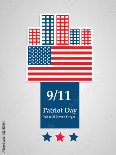Illustration of USA Patriot Day background