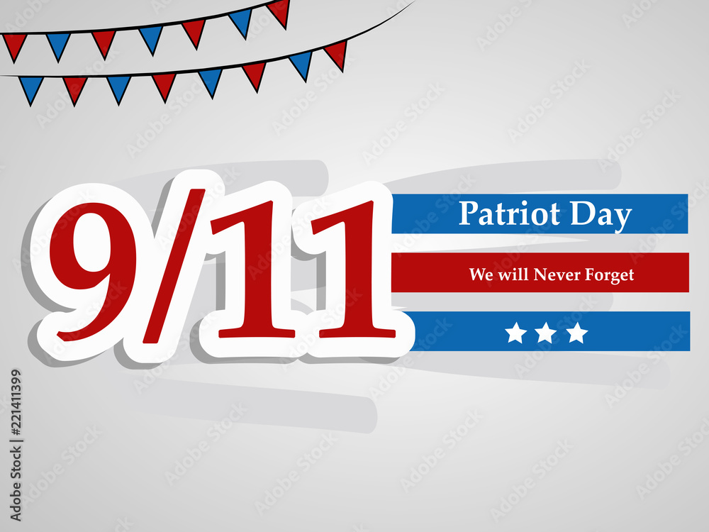 Fototapeta premium Illustration of USA Patriot Day background