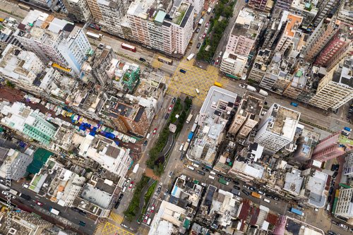 Aerial view of Hong Kong residential city