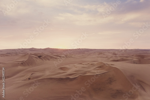 Desert  the dunes. Peru  Ica