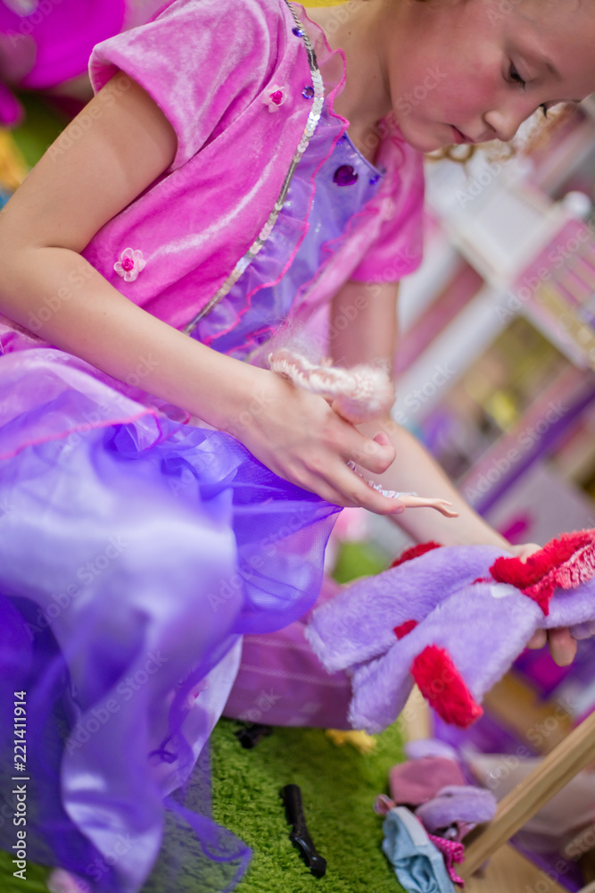 girl play doll. girl play doll.